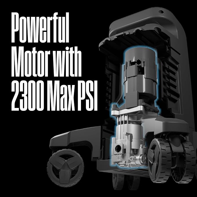 Westinghouse ePX3100 Electric Pressure Washer, 2300 Max PSI 1.76 Max GPM with Anti-Tipping Technology, Onboard Soap Tank, Pro-Style Steel Wand, 5-Nozzle Set, for Cars/Fences/Driveways/Home/Patios