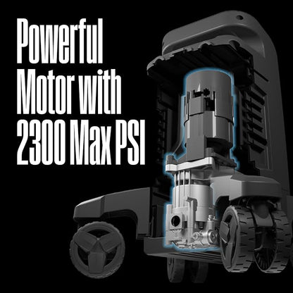 Westinghouse ePX3100 Electric Pressure Washer, 2300 Max PSI 1.76 Max GPM with Anti-Tipping Technology, Onboard Soap Tank, Pro-Style Steel Wand, 5-Nozzle Set, for Cars/Fences/Driveways/Home/Patios