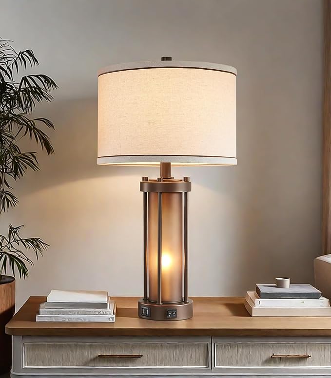 RORIA Farmhouse Table Lamps for Living Room
