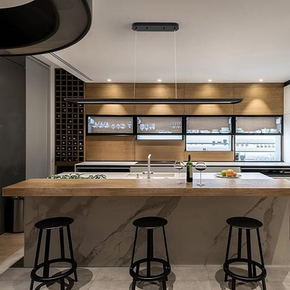 55" Modern LED Linear Pendant Light, Dimmable Kitchen Island Light 40W LED