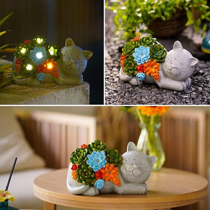 Qeeman Garden Outdoor Decor Statues: Figurine Decorations Ornaments Patio Art Balcony - Birthday Gifts for mom Grandma Women