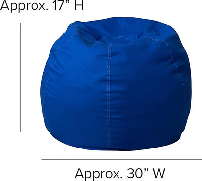 EMMA + OLIVER Small Solid Royal Blue Bean Bag Chair for Kids and Teens