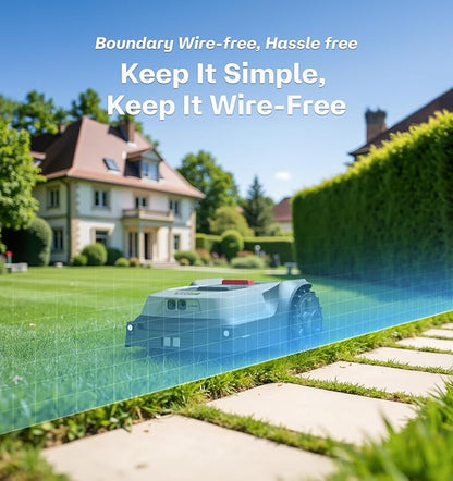 T1200Pro Robot Lawn Mower, 0.35 Acre, RTK+AI Vision Wire-Free Automatic Lawn Mowing, Smart App Control, Routenplaning, Obstacle Avoidance, Auto-Recharge, 20° Slope