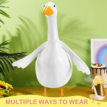 1 Pcs Poseable Goose Wings for 15”- 20" Porch Lawn Goose Outfit Accessories Poseable White Wings for Outdoor Patio Yard Lawn Art Decoration (Wave Edge)