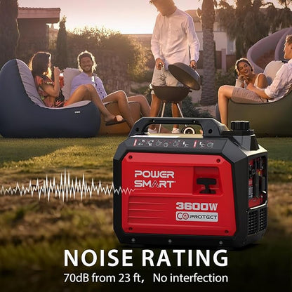 PowerSmart 3600-Watt Portable Inverter Generator with CO Protect, Quiet, 30 amp for RV-Ready