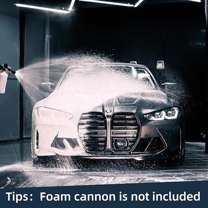 Pressure Washer Short Gun with Swivel, 5000 PSI/10.5 GPM High Power Washer Gun with 5 Nozzle Tips, 3/8'' Quick Connect and M22-14mm and M22-15 mm Fitting