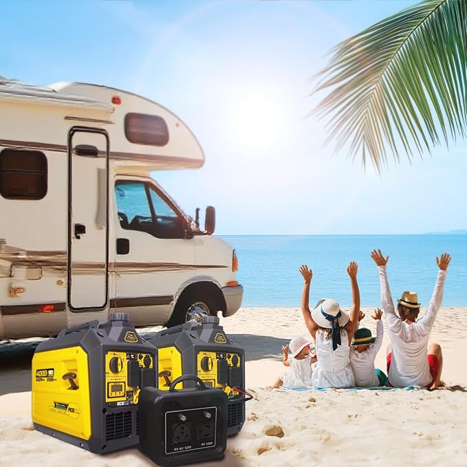 Aceup Energy 4000 Watt Dual Fuel Inverter Generator Portable Quiet 149cc, Gas and Propane Powered for Home, RV-Ready, EPA Compliant
