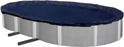 Aboveground Pool Winter Cover, Fits 15’ x 21’ Oval, Solid Blue – Includes Winch and Cable for Easy Installation, Superior Strength & Durability, Treated for UV Protection, WC1521OV