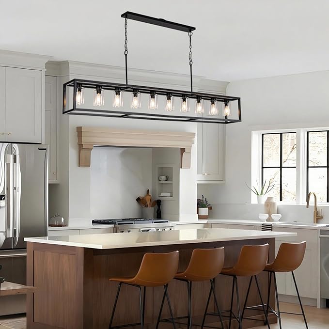 Farmhouse Dining Room Light Fixture Kitchen Island Pendant Lighting Rectangle