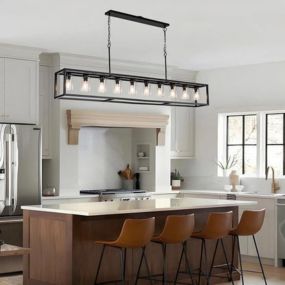 Farmhouse Dining Room Light Fixture Kitchen Island Pendant Lighting Rectangle
