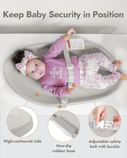 Papablic Baby Changing Pad, Waterproof & Non-Slip, Includes Washable Cover, Safety Strap for Standard Dresser, Changing Table, Bed, Sofa