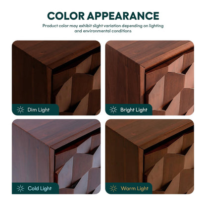Sideboard Georgina Solid Wood 2 Doors & 3 Drawers
