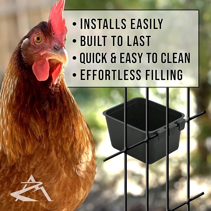 The ROP Shop 300-Pack - 16oz Black Cage Cup for Feed & Water for Poultry Ducks, Birds, Hamsters