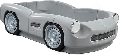 Step2 Roadster Toddler-to-Twin Bed, Transition Race Car Bed for Boys & Girls, Adjustable, Made of Durable Plastic, For Toddlers 3+ Years Old, Gray