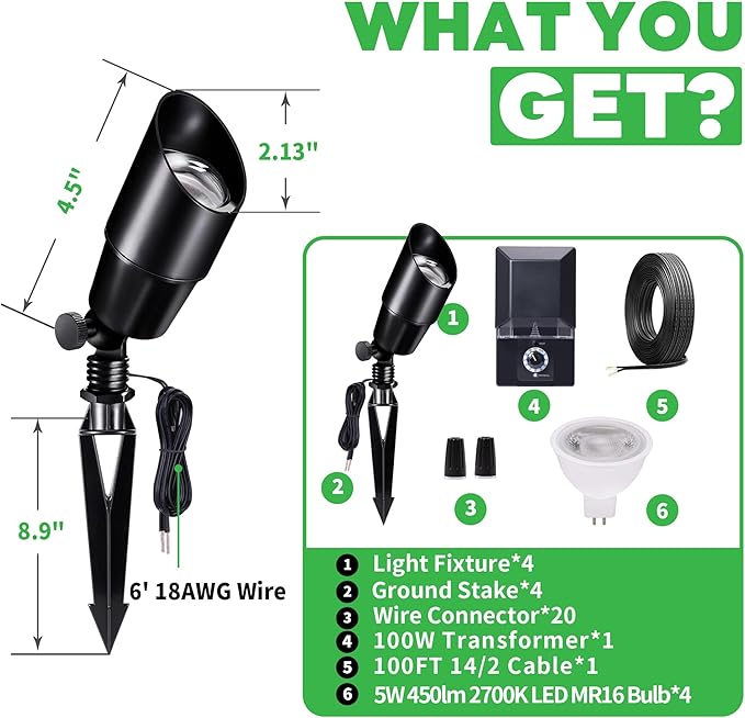 Low Voltage Spotlight Kit,