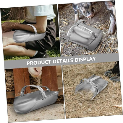Poultry Farm Scoops Heavy Type Iron Big Feed Capacity Ergonomic Grip Rusts Coating Simplified Farm Scoops
