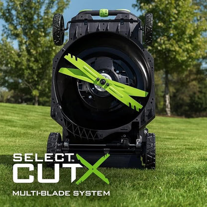 EGO POWER+ Electric Lawn Mower, Self-Propelled Cordless with Select Cut and Touch Drive, Includes (2) 56V 4.0Ah Batteries and Rapid Charger – LM2132SP-2