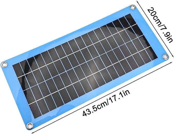 20W Solar Panel Heater, Monocrystalline PET Polysilicon, Dual USB Ports, Waterproof DC Head For Outdoor Camping, RVs, Winter Pet Houses(30W)