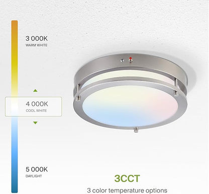 ASD LED 14" Round Flush Mount Lighting, Close to Ceiling Light Fixture | 3CCT