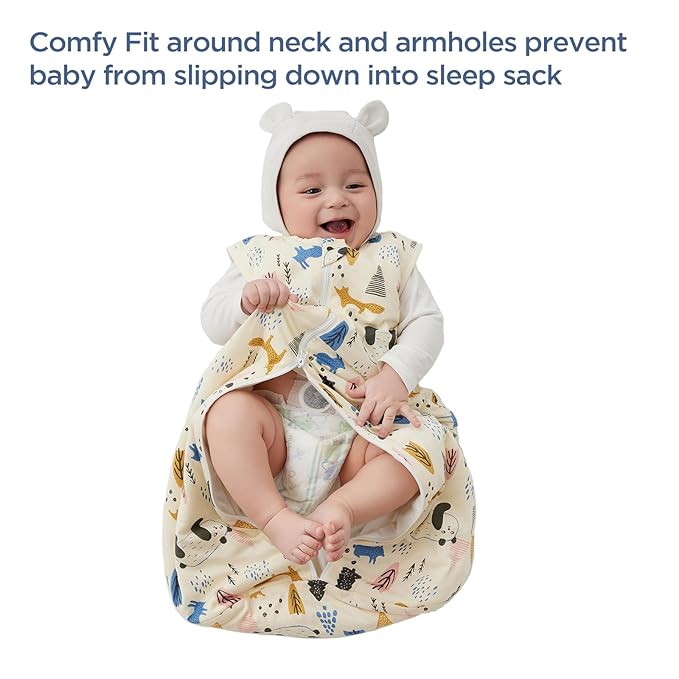 Duomiaomiao 2.5 TOG Baby Sleep Sack 100% Cotton Winter Baby Wearable Blanket, Warm Quilted Comfy Toddler Sleeping Sack