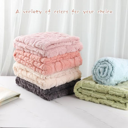 4 Pcs Baby Blankets,Fleece Heart Checkered Blanket, Cozy and Fluffy Crib Blankets for Girls, Toddler Receiving Blankets 30×40 Light Pink Sakura Pink White Grey