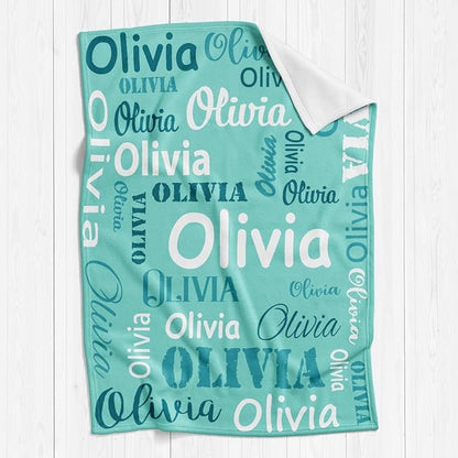 Gudina Personalized Name Blankets and Throws, Custom Blanket with Name, Personalized Christmas Blanket Gifts for Women Men
