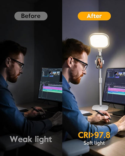 7" Zoom Lighting for Computer, 30 Light Modes Desk Lighting for Video Calls