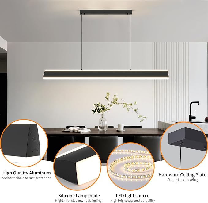 Modern Chandelier Light, 47IN LED Pendant Light