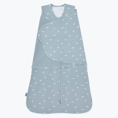 HALO 100% Cotton Sleepsack Swaddle, 3-Way Adjustable Wearable Blanket, TOG 1.5, Birds, Small, 3-6 Months