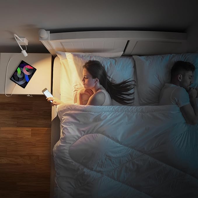 Plug in LED Book Reading Spot Light, 3 Lighting Colors,