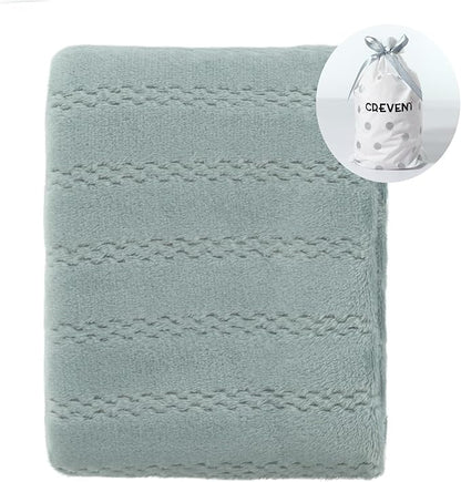 CREVENT 30''X40'' Lightweight Cozy Fluffy Warm Baby Blanket for Girls Boys Infants Toddlers' Bedding Crib Cot Stroller, Baby Shower Birthday Newborn's Gift - Light Grey