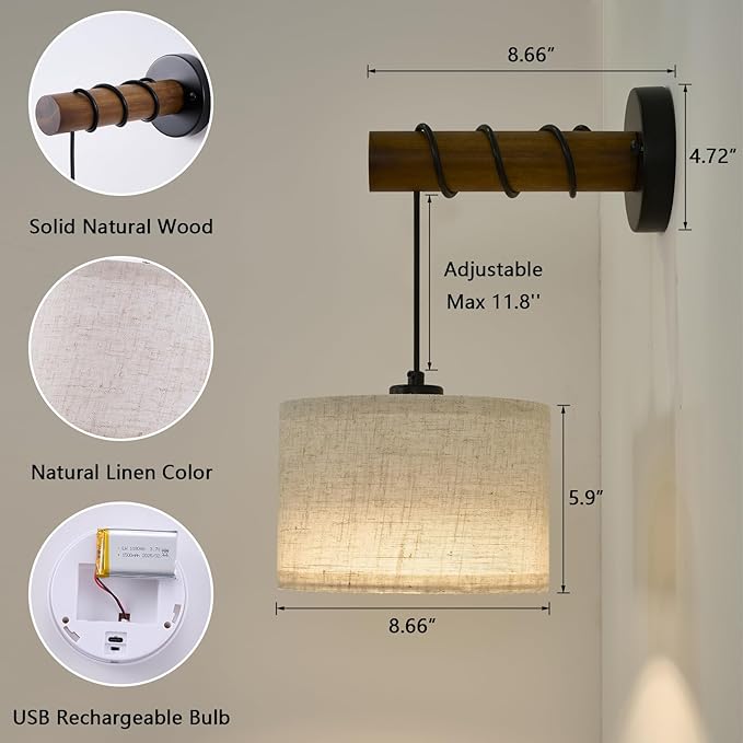 Battery Operated Wall Sconce