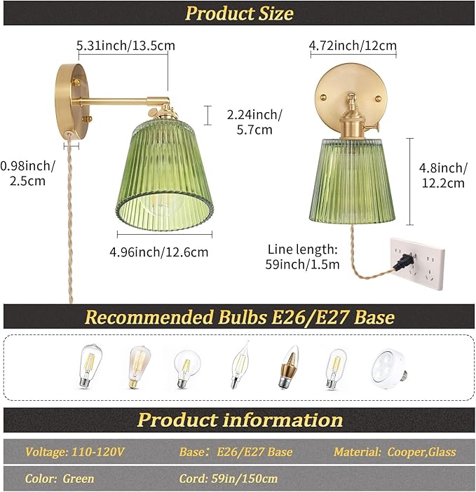 Plug in Wall Sconce