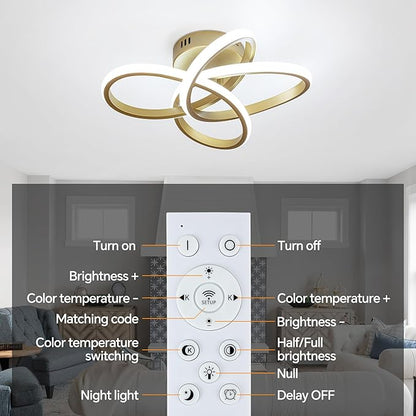 Modern Ceiling Light, 36W LED Dimmable Ceiling Light