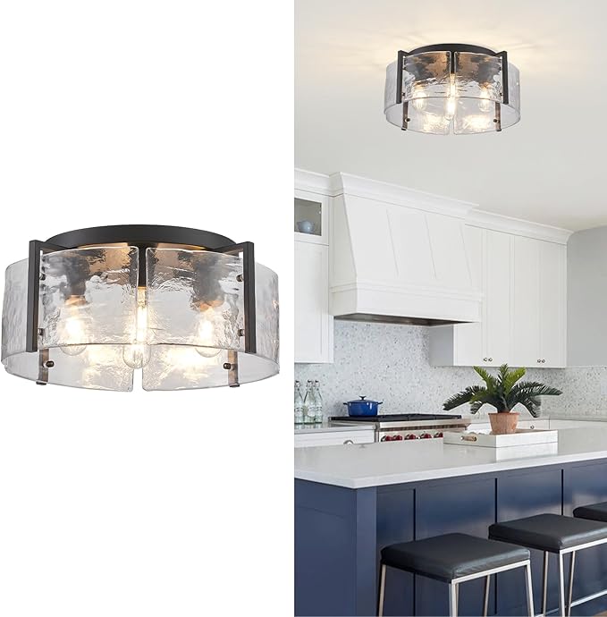 17.3“ Semi Flush Mount Ceiling Light Fixture
