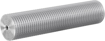 VEVOR Hardware Cloth, 1/2 inch 24in x 25 ft 19 Gauge, Hot Dipped Galvanized Wire Mesh Roll, Chicken Wire Fencing, Wire Mesh for Rabbit Cages, Garden, Small Rodents