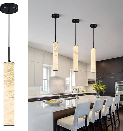LMQNINE Natural Alabaster Pendant Lights