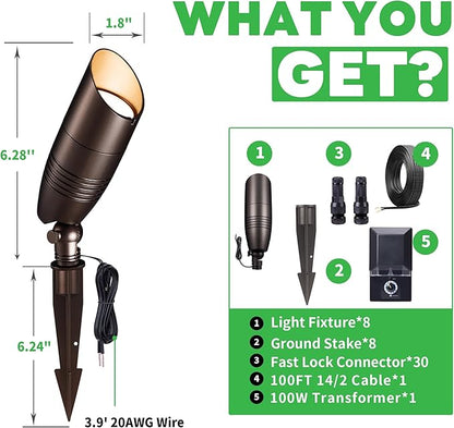 Outdoor Landscape Lighting Kit,