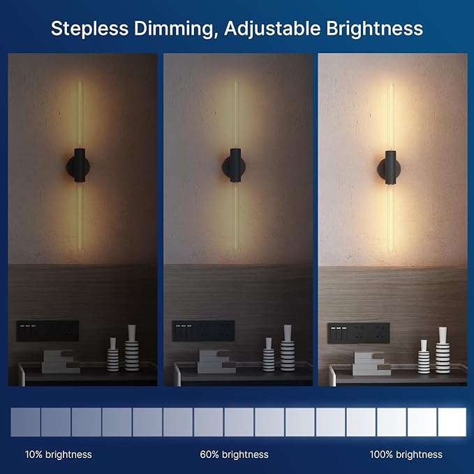 FLSNT Matte Black 2-Light Wall Sconce