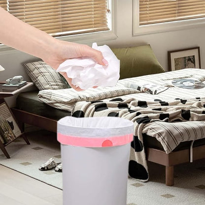 10 Gallon Trash Bag Drawstring, Pack of 26, Garbage Bags, 60x71cm, 13g/pcs, Unscented, White