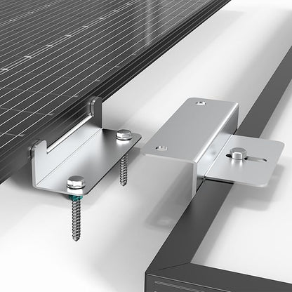 ACOPOWER Solar Panel Mounting Z Bracket - Set of 4 for RV Boat Off Gird Installation,Sliver,HY-Z1-M