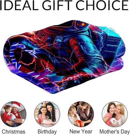 Personalized Boys Throw Blanket Gifts Planet Blankets for Kids 3-5, Toddler - Cozy Fuzzy Flannel Throws for Couch, Sofa & Travel