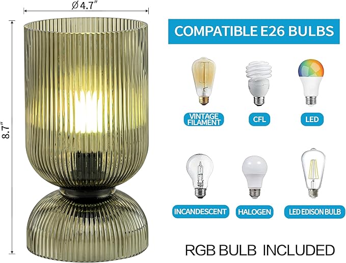 Modern RGB Glass Table Lamp