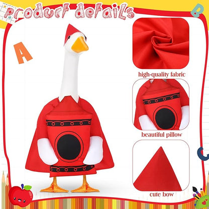 2 Pcs Porch Goose Outfit Halloween Geese Crayon Bus Teacher Cosplay Clothes for 23" Lawn Cement Goose Halloween Garden Patio Yard Outdoor Decorations(Large Crayons)
