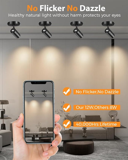 Zoomable LED Ceiling Spot Lights Indoor Adjustable Ceiling Spotlight Fixture