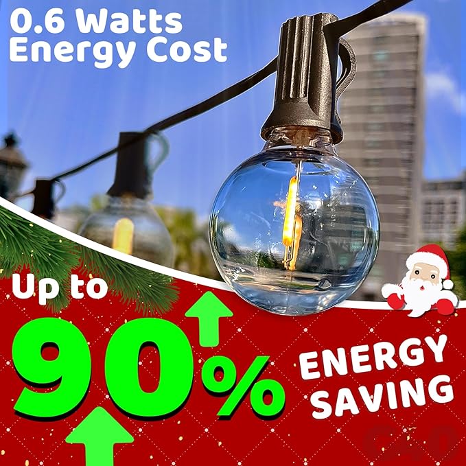 10FT LED Outdoor String Lights