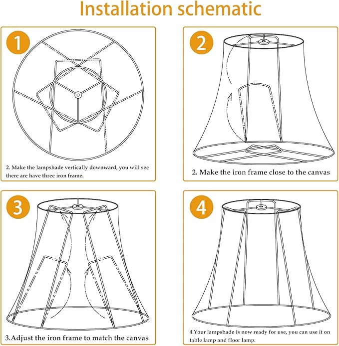 TOOTOO STAR Square cut corner lampshade, Easy Assembly Required