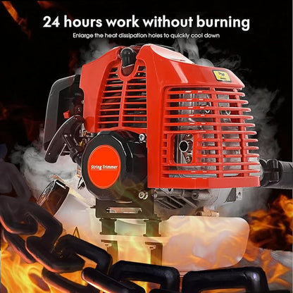 Gasoline Lawn Mower,Cordless Weed Wacker,Hedge Trimmer 52cc Petrol Hedge Trimmer Chainsaw Brush Cutter Red