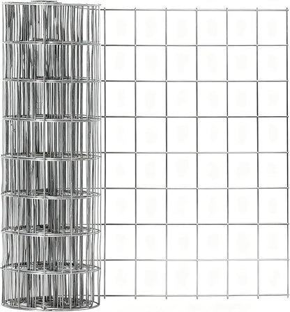 Wire Mesh Roll for Poultry Cages 36IN x50FT- Heavy Duty Fencing Net for Farm Garden Animal Plant Protection, Chicken Wire Fence, Easy to Install Fencing for Rabbits, Birds, Vegetables (Silver)