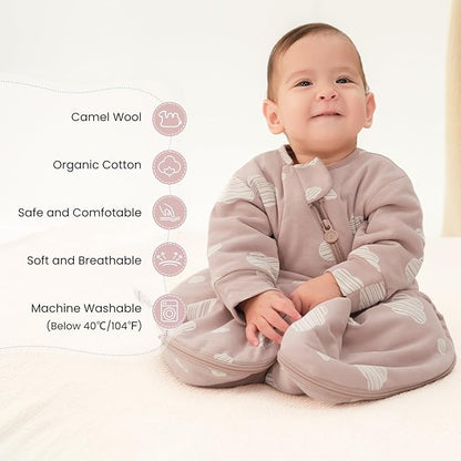 kaiya baby Unisex Sleeping Bag for Babies and Toddlers 1.0 Tog Sleep Sack 0-6 Months, Baby Sleep Sack, Newborn Sleep Sack, Wearable Blanket Baby, One Piece with Sleeves, Gifts for Baby, Pink